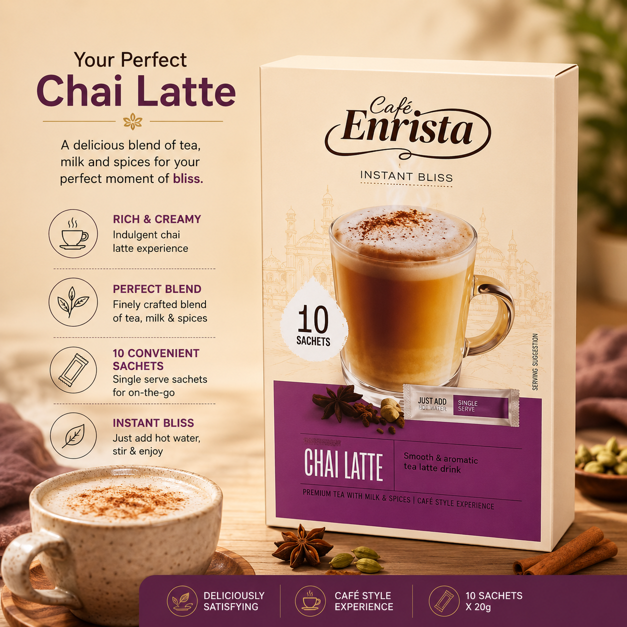 Cafe Enrista chai latte 10s