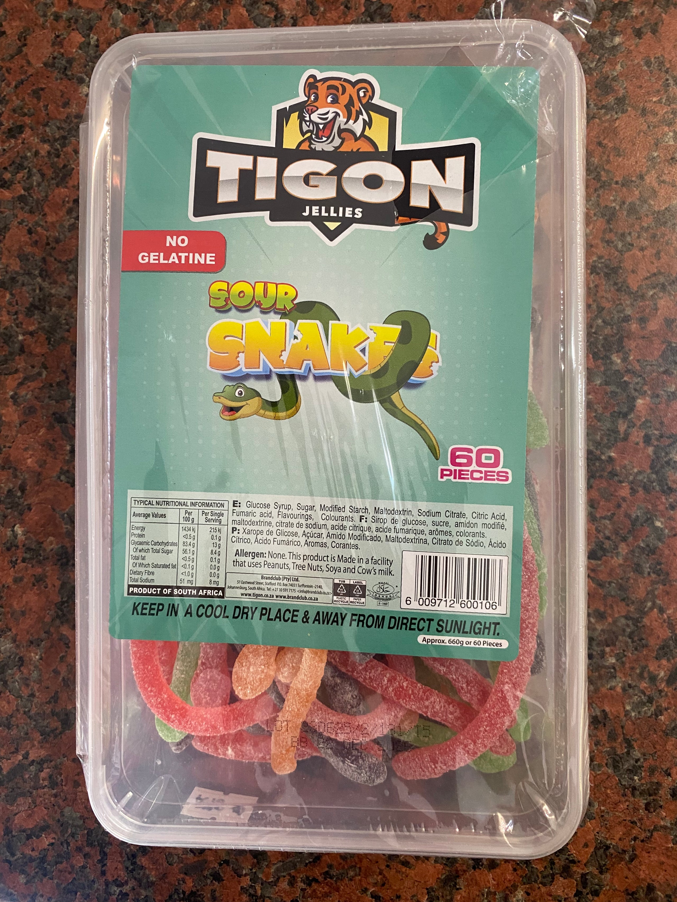 Tigon sour snakes tub