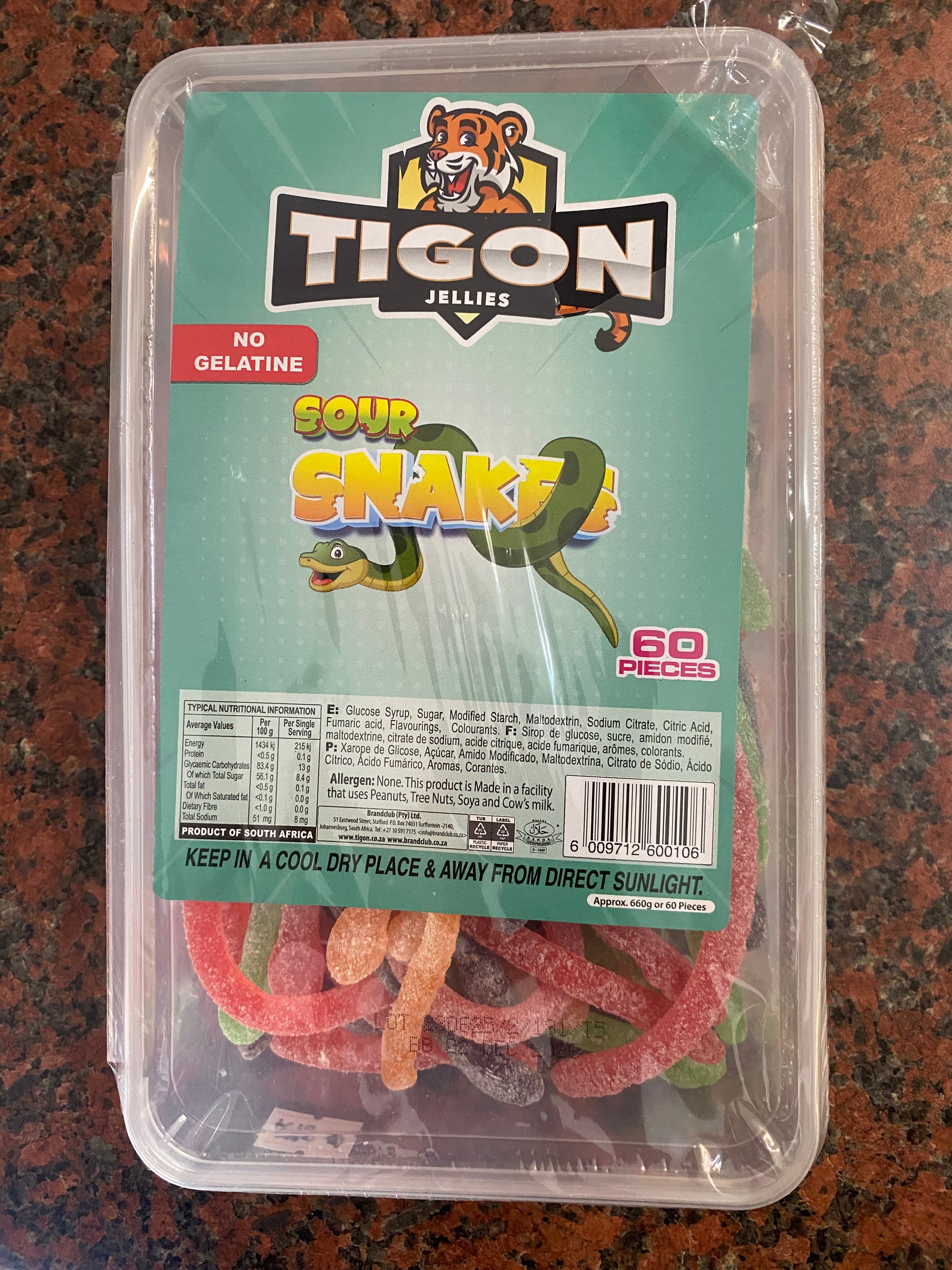 Tigon sour snakes tub