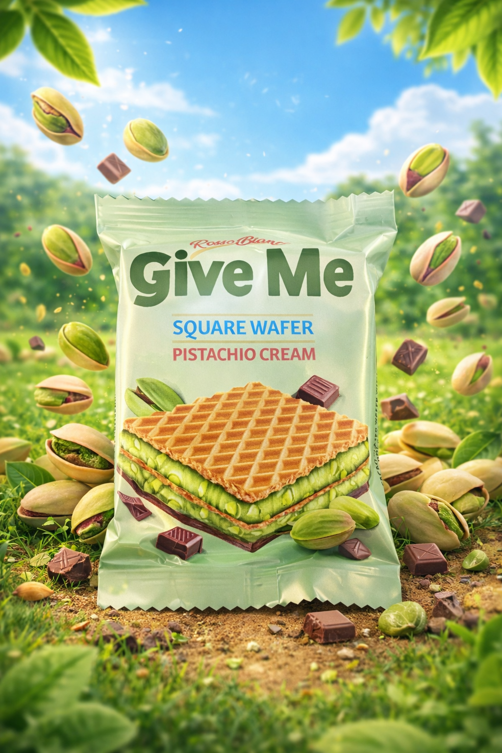 Give me pistachio cream wafer