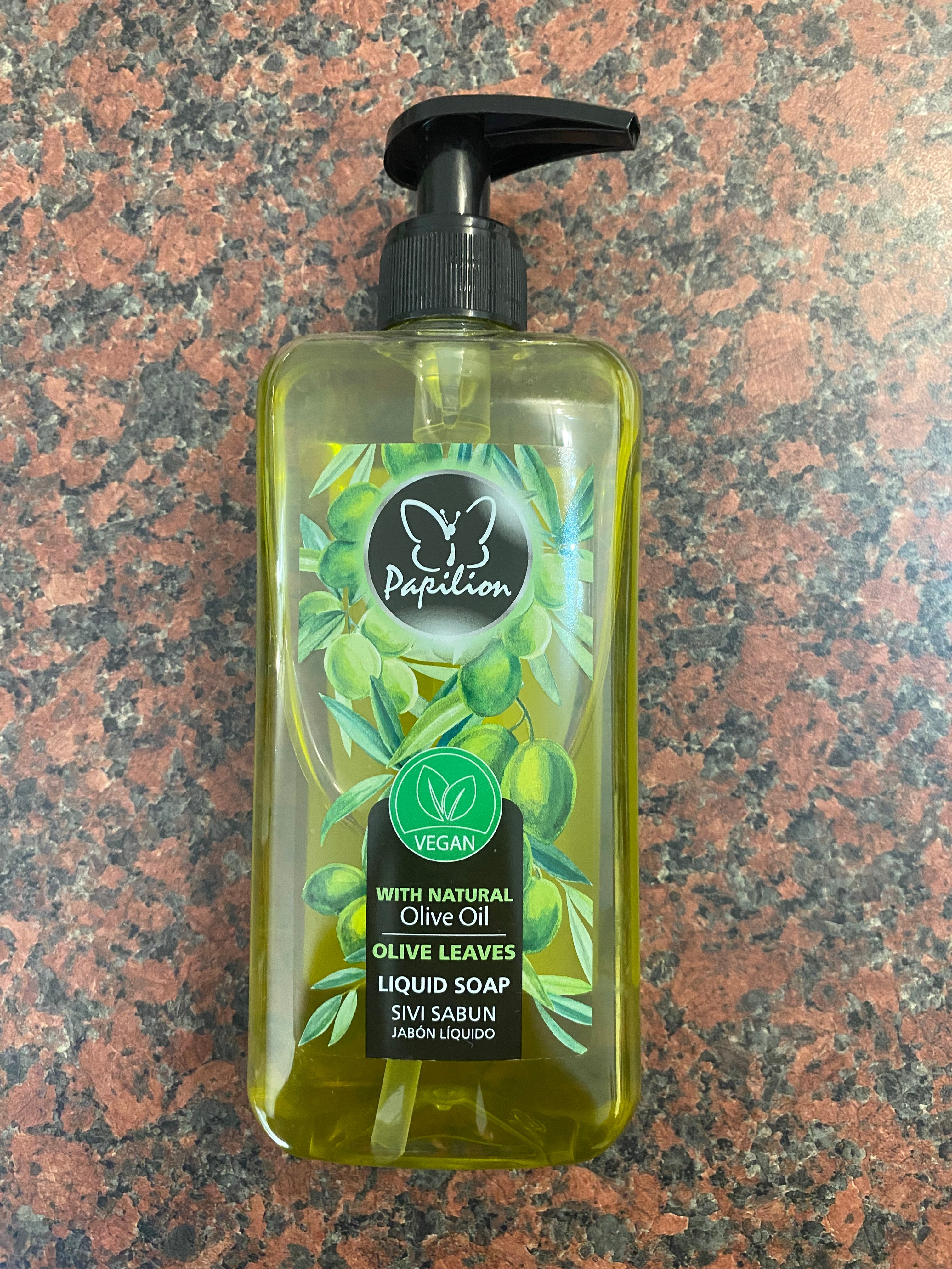 Papilion olive leaf hand soap