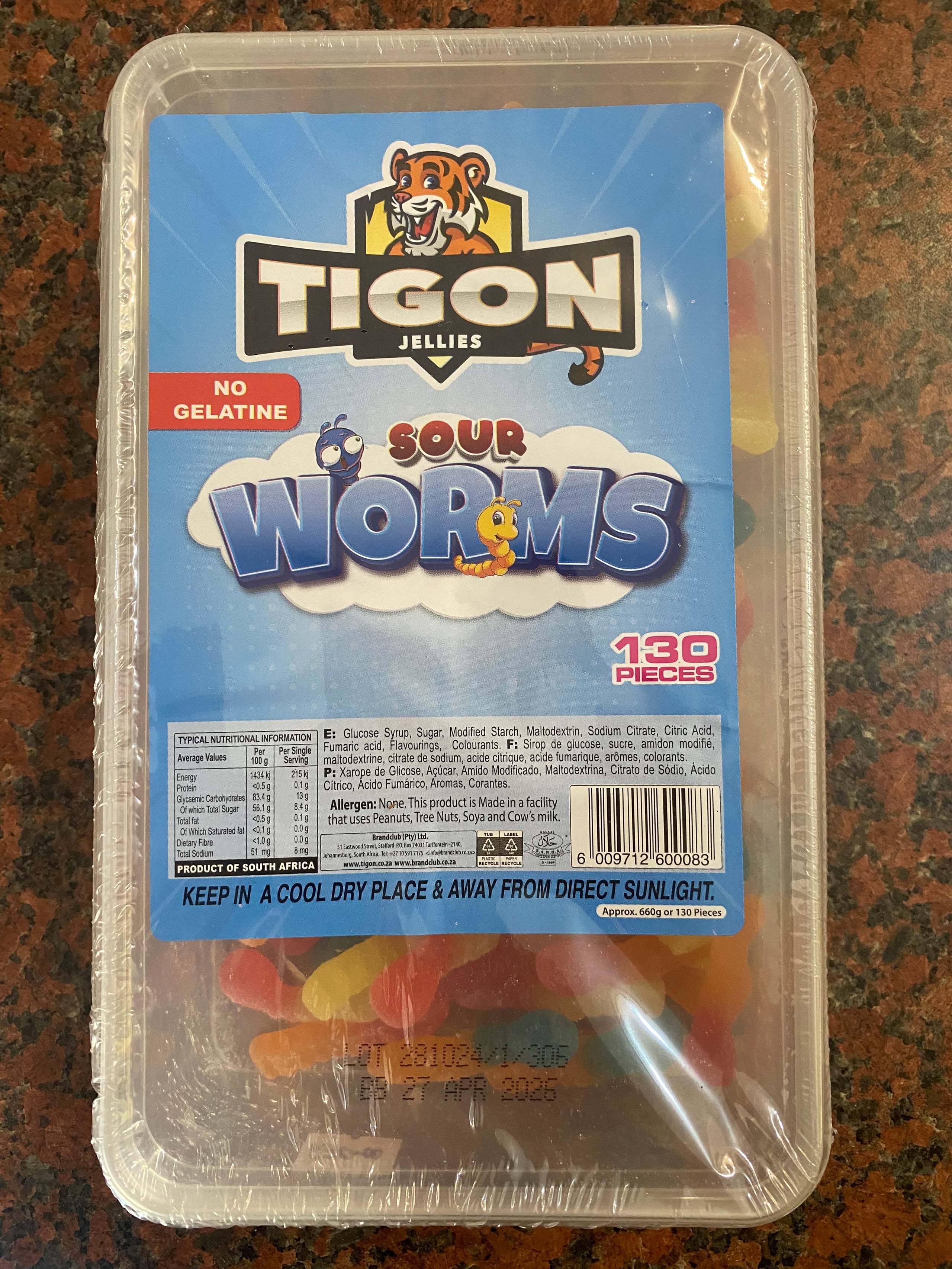 Tigon sour worms tub