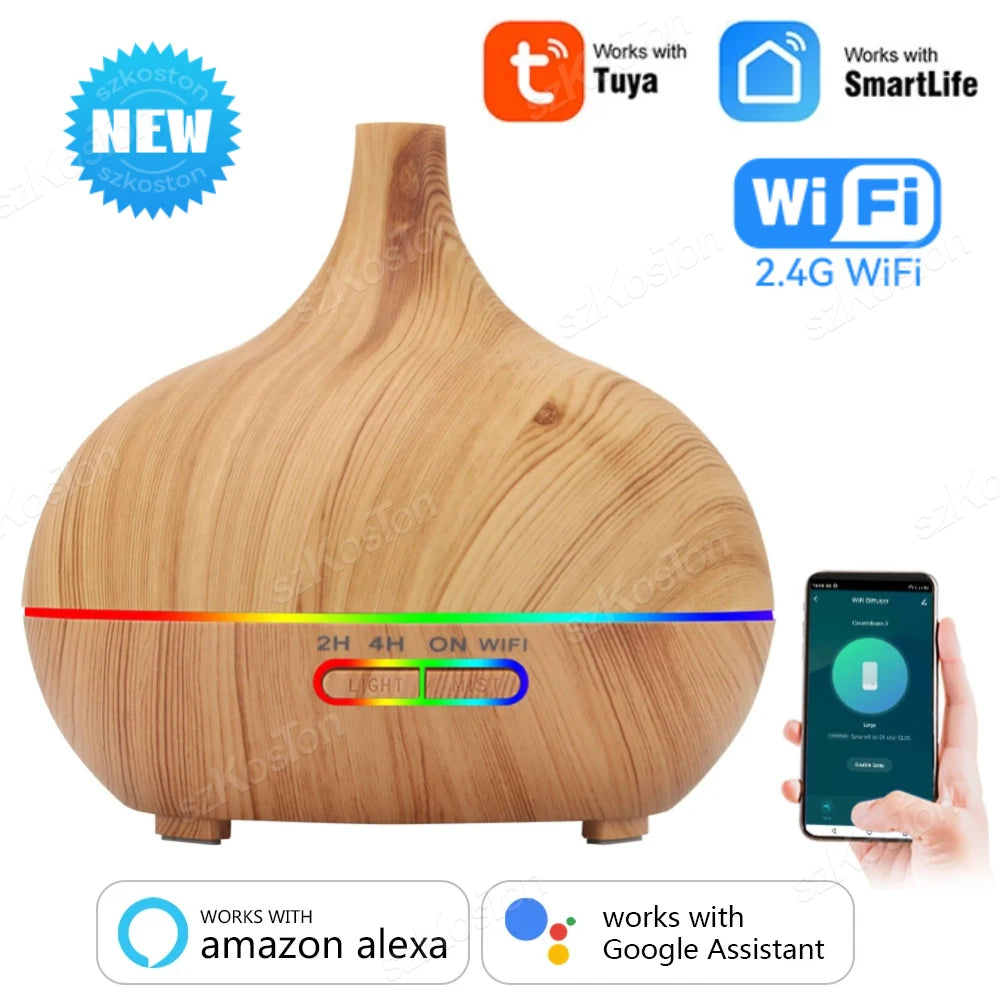 Tuya WiFi Humidifier Essential Aroma Oil Diffuser Smart Home