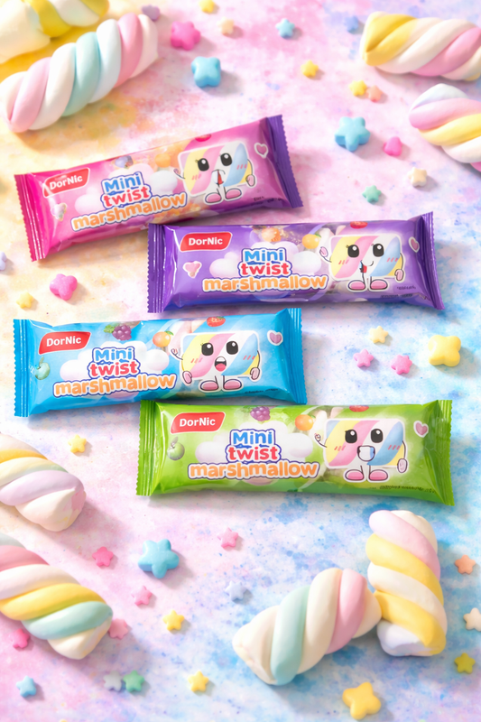 Mini twist marshmallows